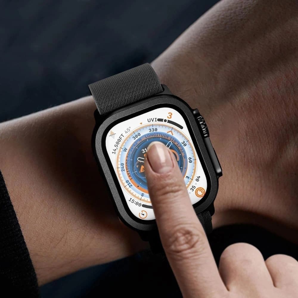 Tech-Protect Üveg Gyűrű Apple Watch Ultra 1 / 2 / 3 49mm Fekete [2 CSOMAG] - 3