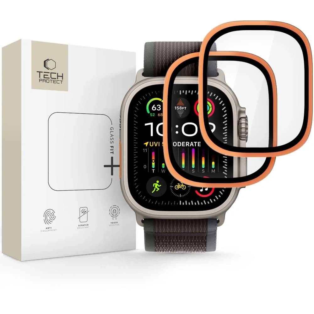 Tech-Protect Üveg Gyűrű Apple Watch Ultra 1 / 2 / 3 49mm Kozmikus Narancs [2 CSOMAG] - 1