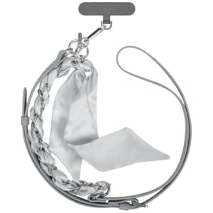 UNIQ Univerzální 2v1 telefonní šňůrka Coehl Caryne šedá