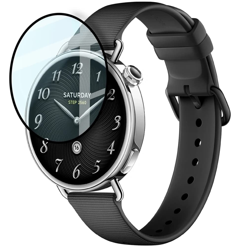 Bizon Glas Uhr Edge Hybrid Xiaomi Uhr S4 41mm schwarz - 3