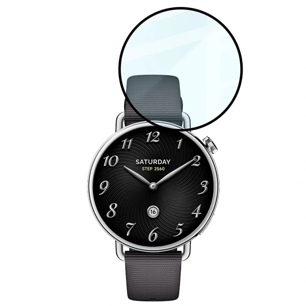 Bizon Glas Uhr Edge Hybrid Xiaomi Uhr S4 41mm schwarz - 5