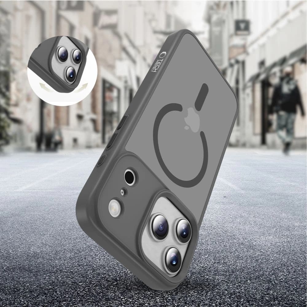 Tech-Protect Magmat MagSafe Apple iPhone 17 Pro Max Gri Creion Mat - 6