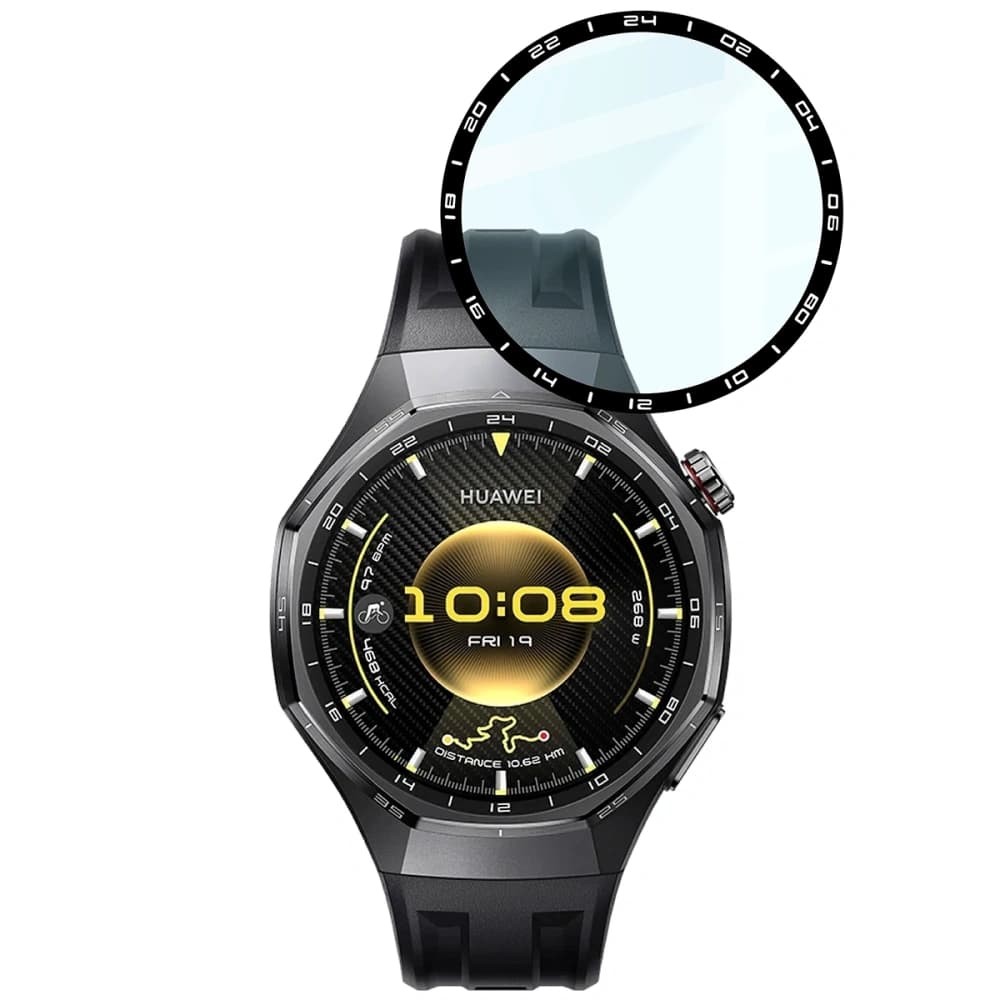 Bizon Glas Uhr Edge Hybrid Huawei Watch GT6 Pro 46mm schwarz - 5