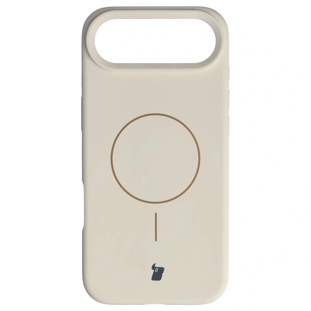 Silikonowe etui z pierścieniem magnetycznym Bizon Soft Case Magnetic do Apple iPhone Air écru - 2