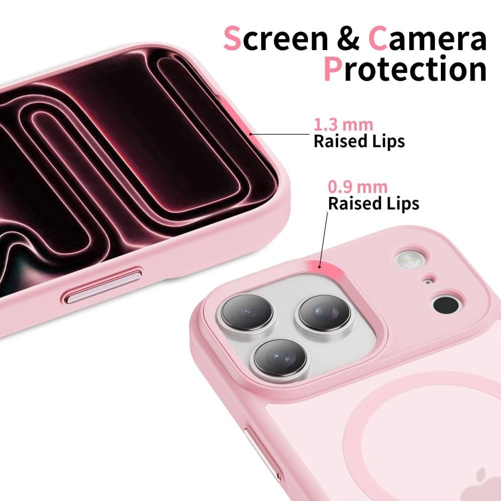 Tech-Protect MagMat MagSafe Apple iPhone 17 Pro Max Roz Mată Roz - 4