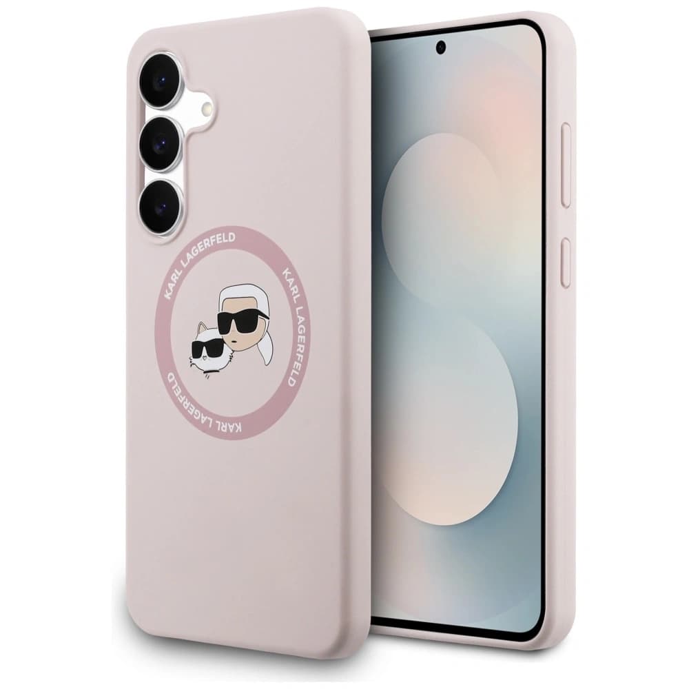 Karl Lagerfeld Silicone Karl&Choupette Heads MagSafe Samsung Galaxy S25 FE pink - 1