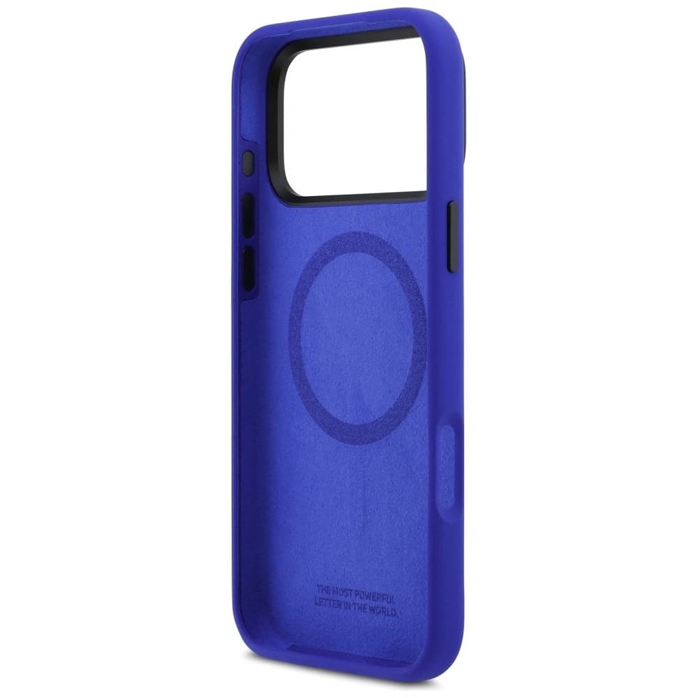 Etui BMW M Silicon Vertical Logo MagSafe do Apple iPhone 17 Pro Max granatowy - 7