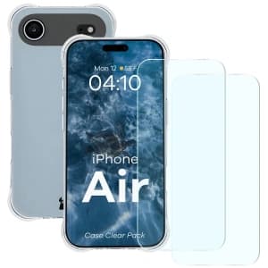 Elastyczne etui + 2x szkło hartowane Bizon Case Clear Pack do Apple iPhone Air