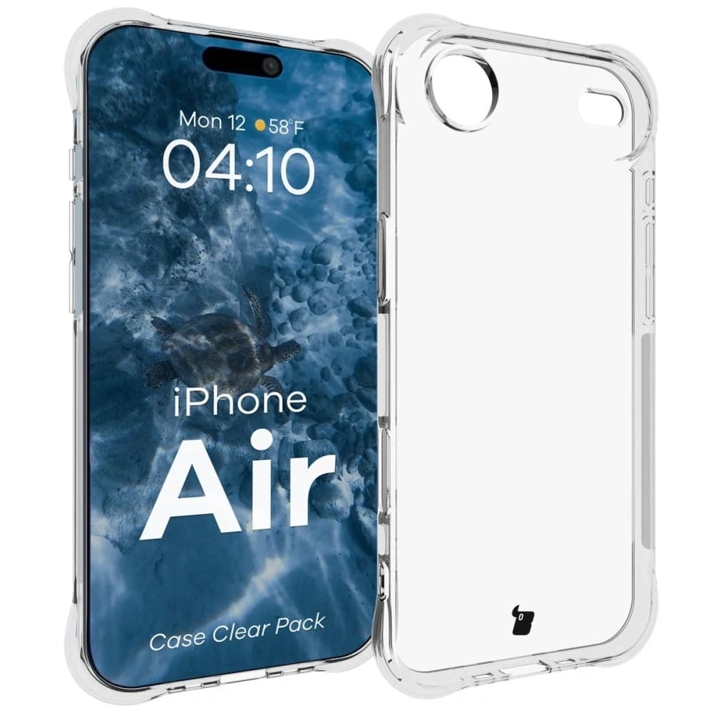 Elastyczne etui + 2x szkło hartowane Bizon Case Clear Pack do Apple iPhone Air - 3