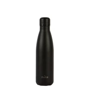 PURO ICON Thermal Stainless Steel Water Bottle 500ml (Black) (Powder Coating)