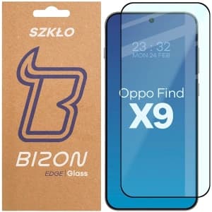 Szkło hartowane Bizon Glass Edge 2 do Oppo Find X9 czarna ramka