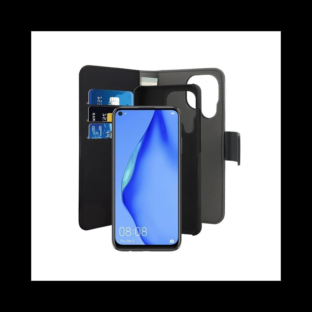PURO Geldbörse Abnehmbare 2-in-1 Huawei P40 Lite Tasche (schwarz) - 2