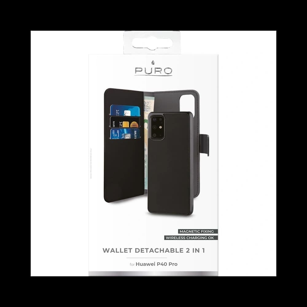 PURO Wallet Detachable 2in1 Huawei P40 Pro (black) - 4