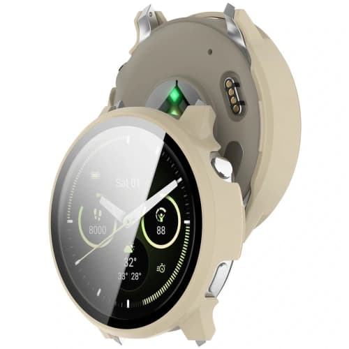 Bizon Case+Üveg Óra Garmin Venu 4 41mm bézs