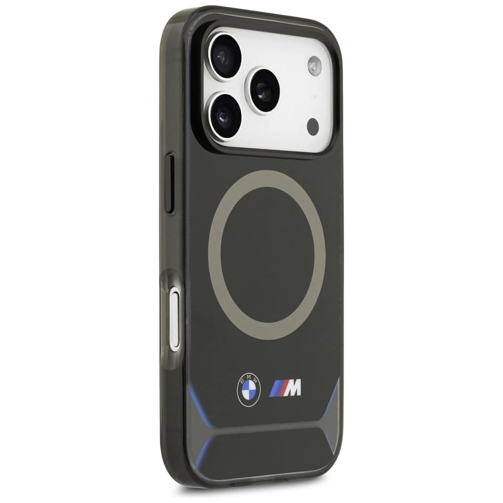 Etui BMW M IML Metal Buttons & Logo MagSafe do Apple iPhone 17 Pro czarno-niebieski - 4