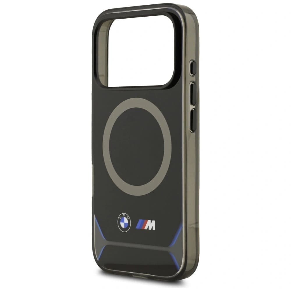 Etui BMW M IML Metal Buttons & Logo MagSafe do Apple iPhone 17 Pro czarno-niebieski - 6