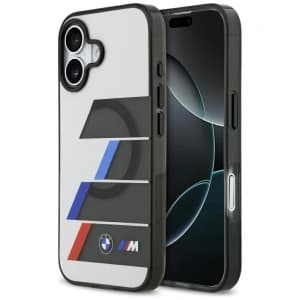 Etui BMW M IML Metal Buttons Tricolor Lines MagSafe do Apple iPhone 17 antracyt