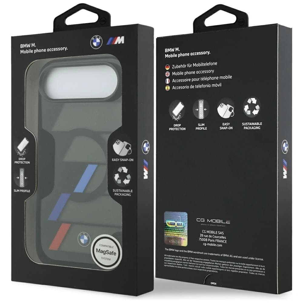 BMW M IML Metallknöpfe Tricolor Linien MagSafe Apple iPhone Air schwarz - 8