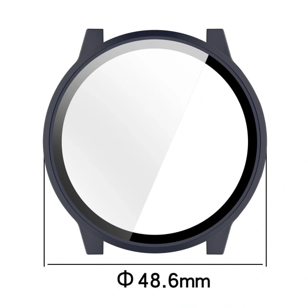 Bizon Case+Glas Uhr Garmin Venu 4 45mm dunkelblau - 2