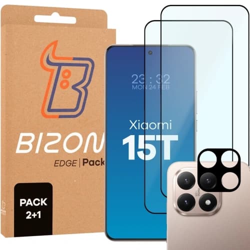 Bizon Edge Pack 2x kijelző üveg + kamera üveg Xiaomi 15T