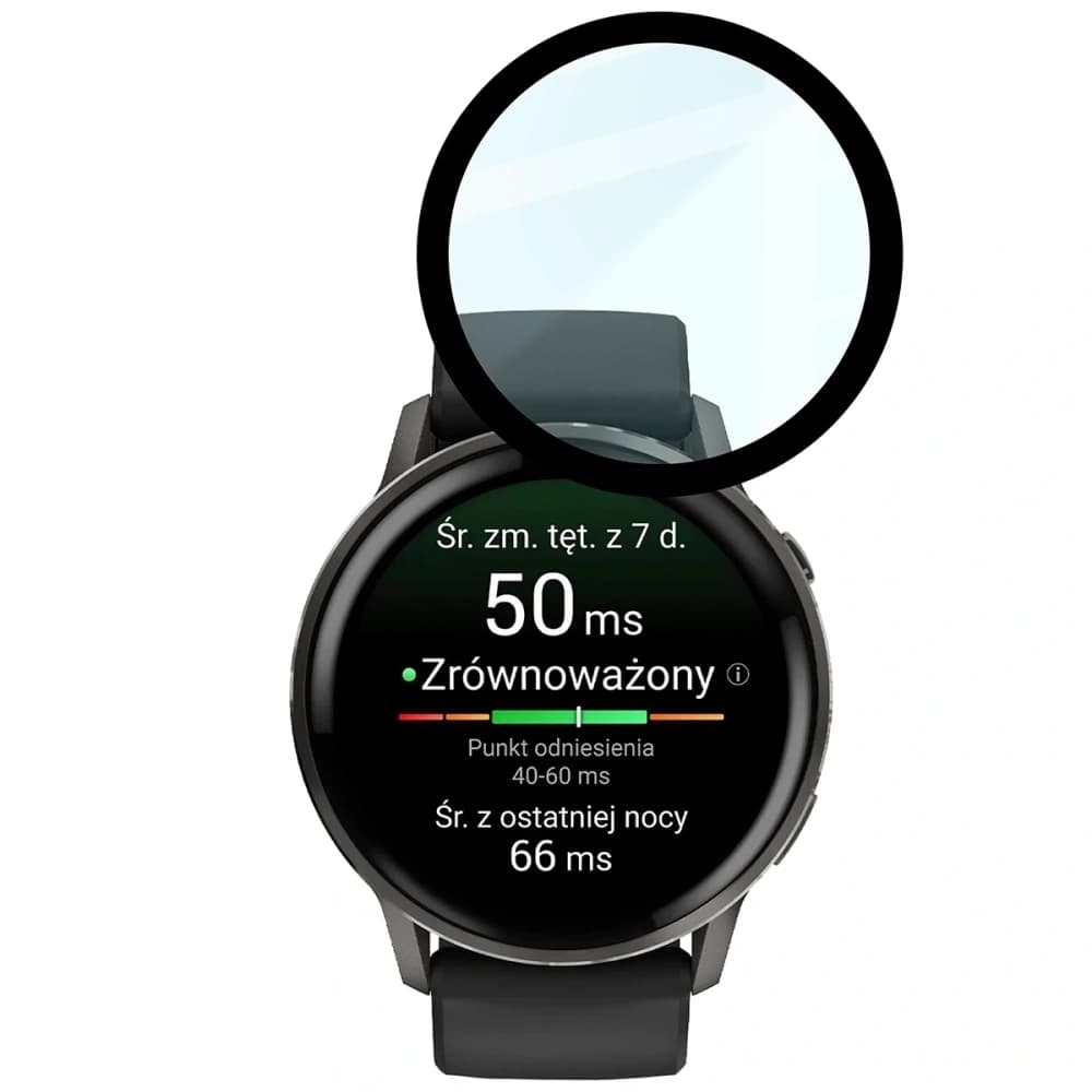 Bizon Glass Watch Edge Hybrid Garmin Venu 4 41mm schwarz - 5