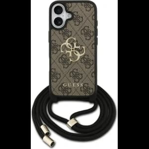 Etui Guess 4G Big Logo Cord Stap Crossbody do Apple iPhone 17 brązowy