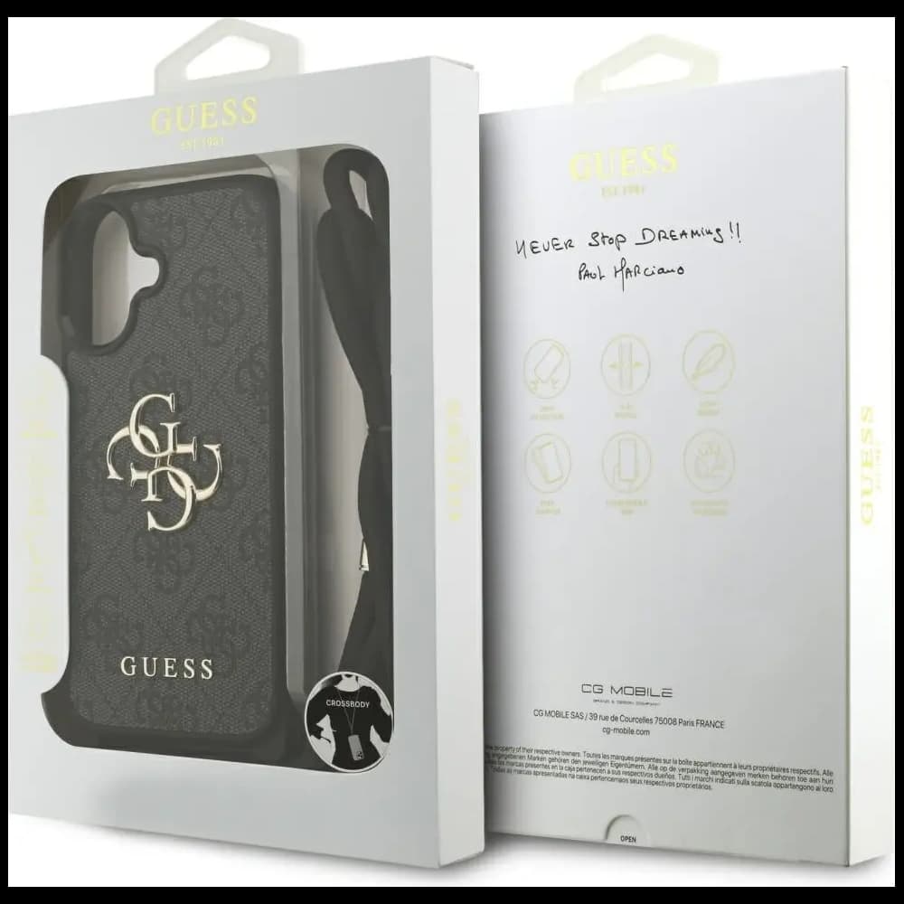 Etui Guess 4G Big Logo Cord Stap Crossbody do Apple iPhone 17 czarny - 7