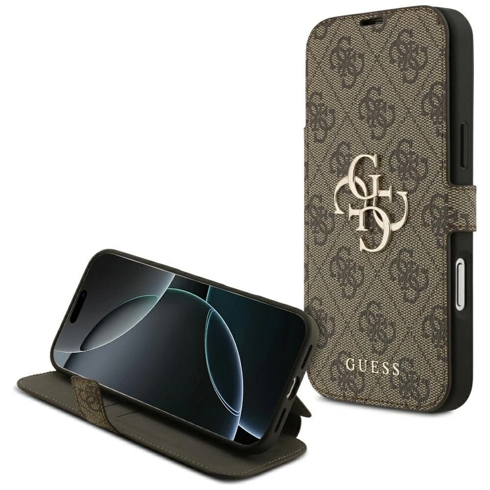 Guess Buch 4G Metall-Logo Apple iPhone 17 Pro Max braun - 1
