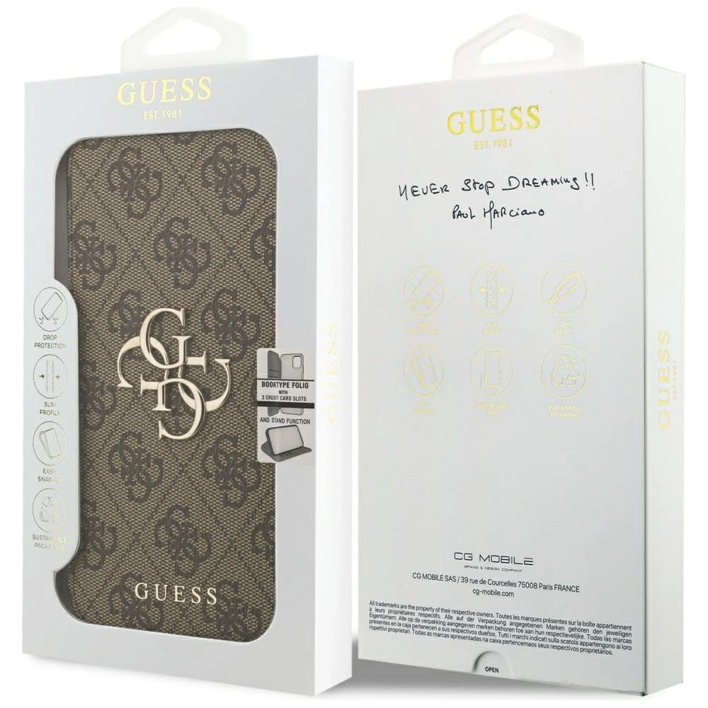 Guess Buch 4G Metall-Logo Apple iPhone 17 Pro Max braun - 7