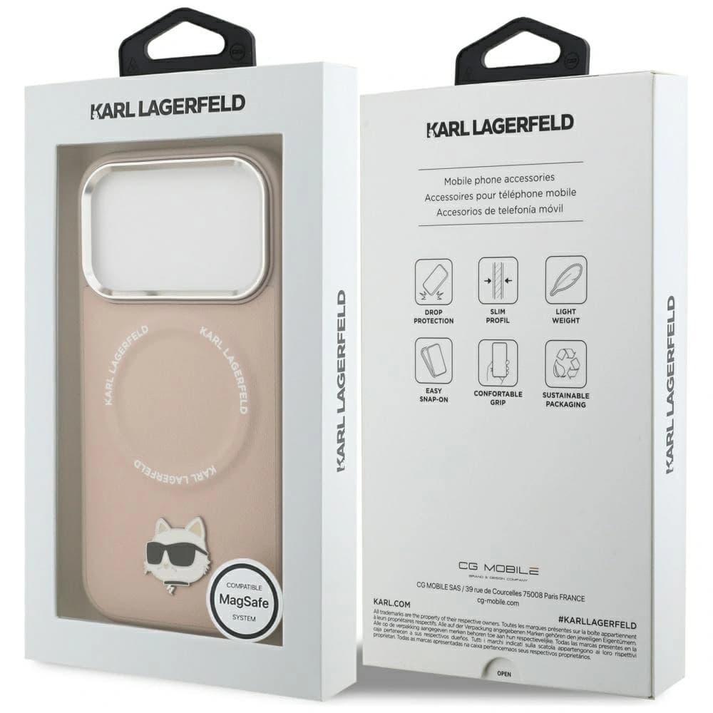 Karl Lagerfeld Choupette Pin MagSafe Apple iPhone 17 Pro Max pink - 8