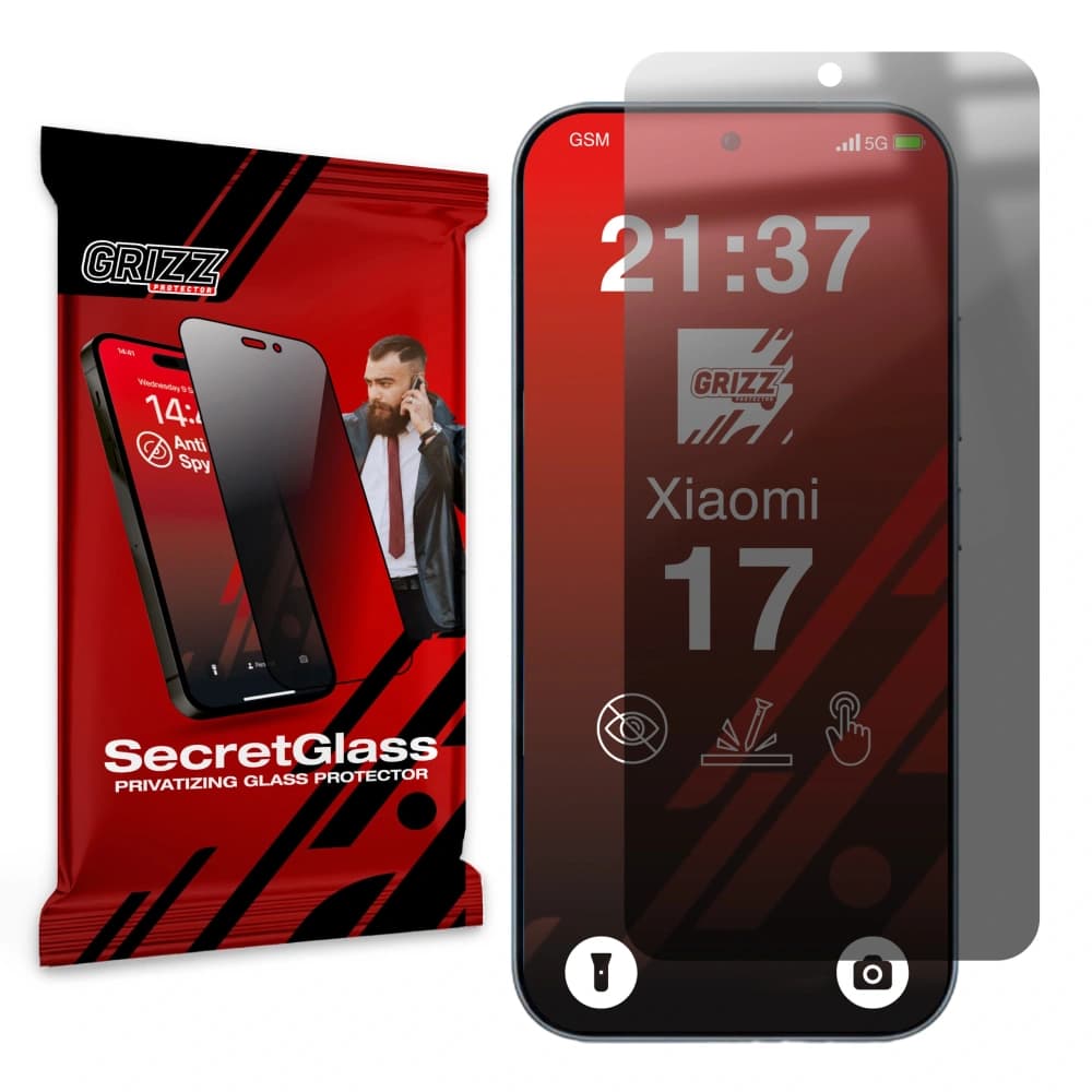 Matowe szkło prywatyzujące GrizzGlass SecretGlass do Xiaomi 17 - 1