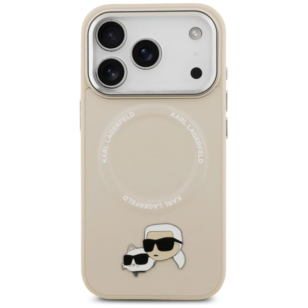 Karl Lagerfeld Karl & Choupette Pins MagSafe Apple iPhone 17 Pro Max beige - 3