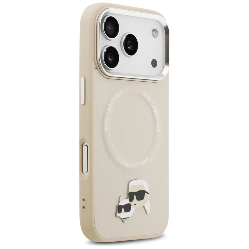 Karl Lagerfeld Karl & Choupette Pins MagSafe Apple iPhone 17 Pro Max beige - 4