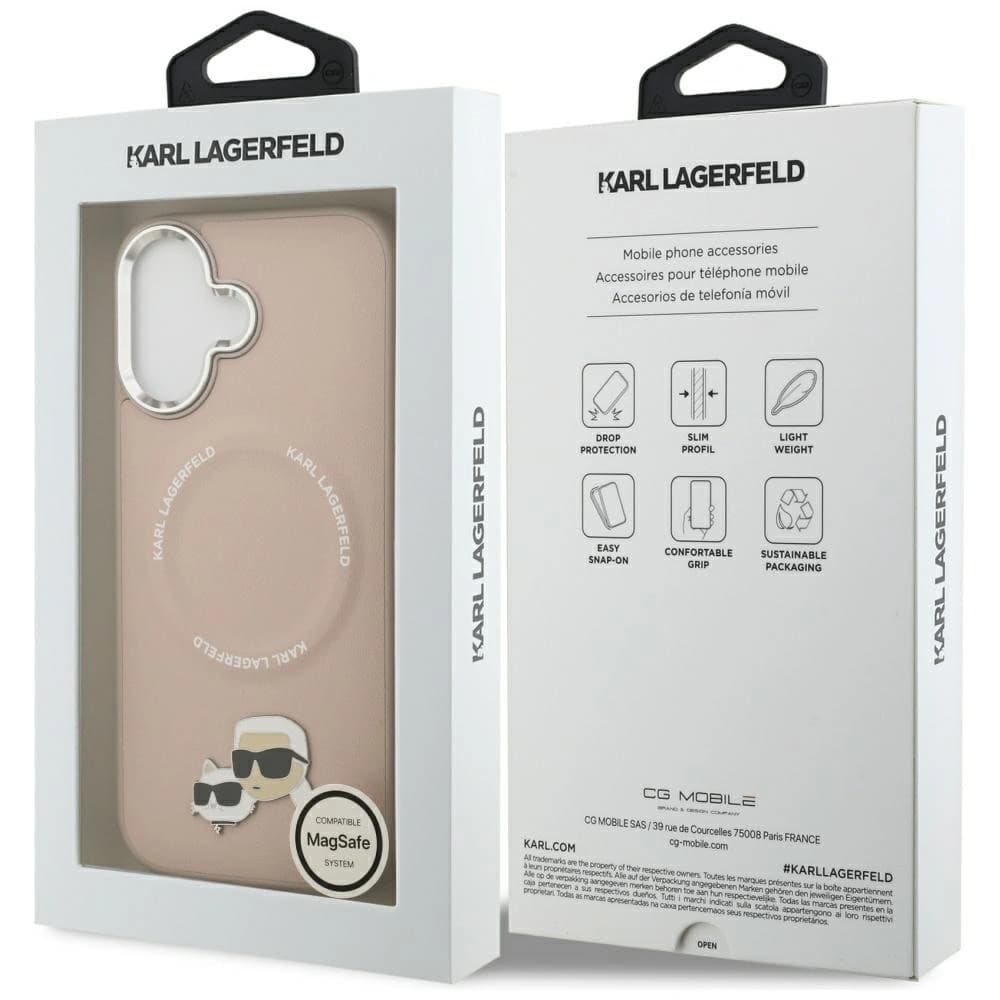 Karl Lagerfeld Karl & Choupette Pins MagSafe Apple iPhone 17 rosa - 8