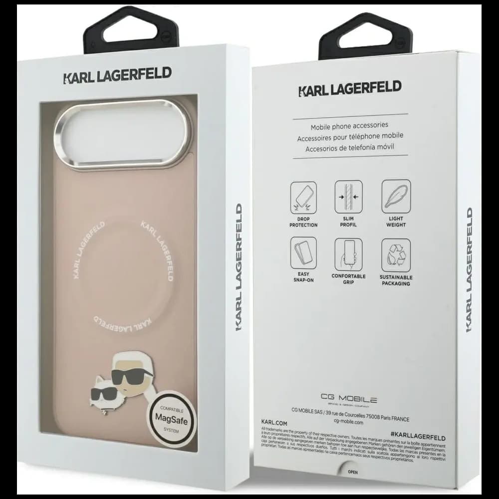 Karl Lagerfeld Karl & Choupette Pins MagSafe Apple iPhone Air rosa - 8