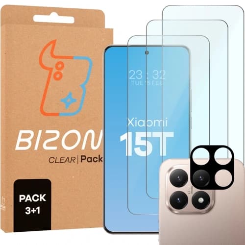 Bizon Clear 3x képernyőüveg + kameraüveg Xiaomi 15T-hez