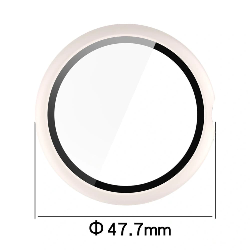 Bizon Case+Glass Uhr Google Pixel Watch 4 45mm matt beige - 2