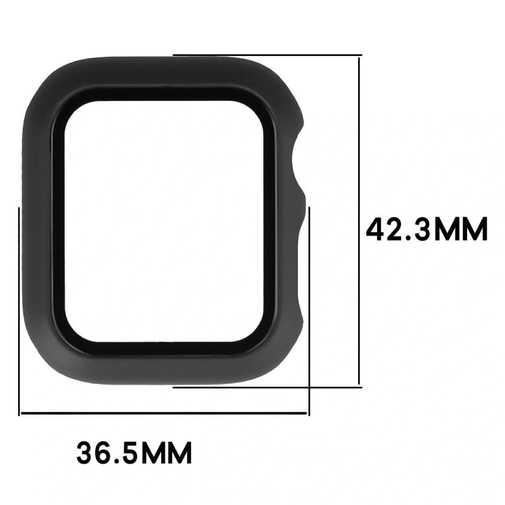 Bizon Case+Üveg Óra Apple Watch SE 3 / SE 2 / SE / 6 / 5 / 4 40mm matt fekete - 2