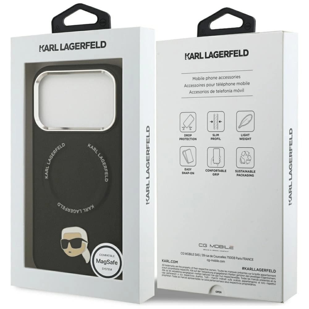 Karl Lagerfeld Karl Pin MagSafe Apple iPhone 17 Pro schwarz - 8