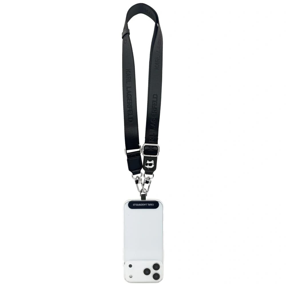 Karl Lagerfeld Universal Strap Tether Patch Choupette Metal Logo black - 3