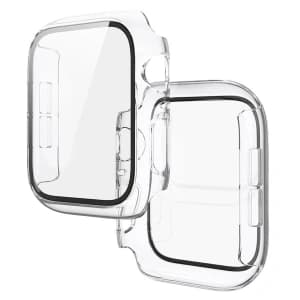 Bizon Case+Üveg Óra Apple Watch SE 3 / SE 2 / SE / 6 / 5 / 4 40mm átlátszó