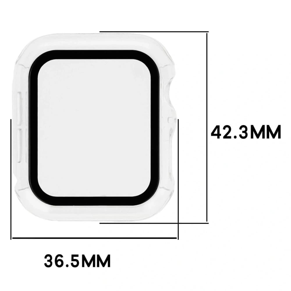 Bizon Case+Üveg Óra Apple Watch SE 3 / SE 2 / SE / 6 / 5 / 4 40mm átlátszó - 2