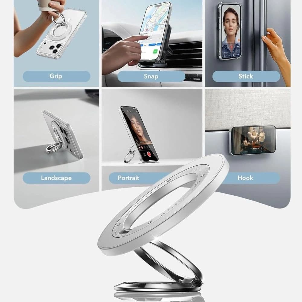 ESR Magnetický 360 Halolock MagSafe Telefonní kroužek Bílý - 3