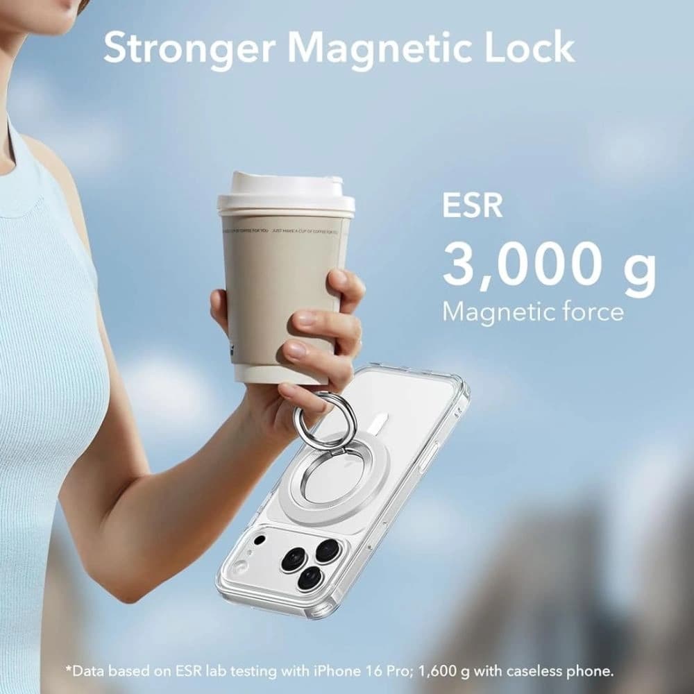 ESR Magnetický 360 Halolock MagSafe Telefonní kroužek Bílý - 5