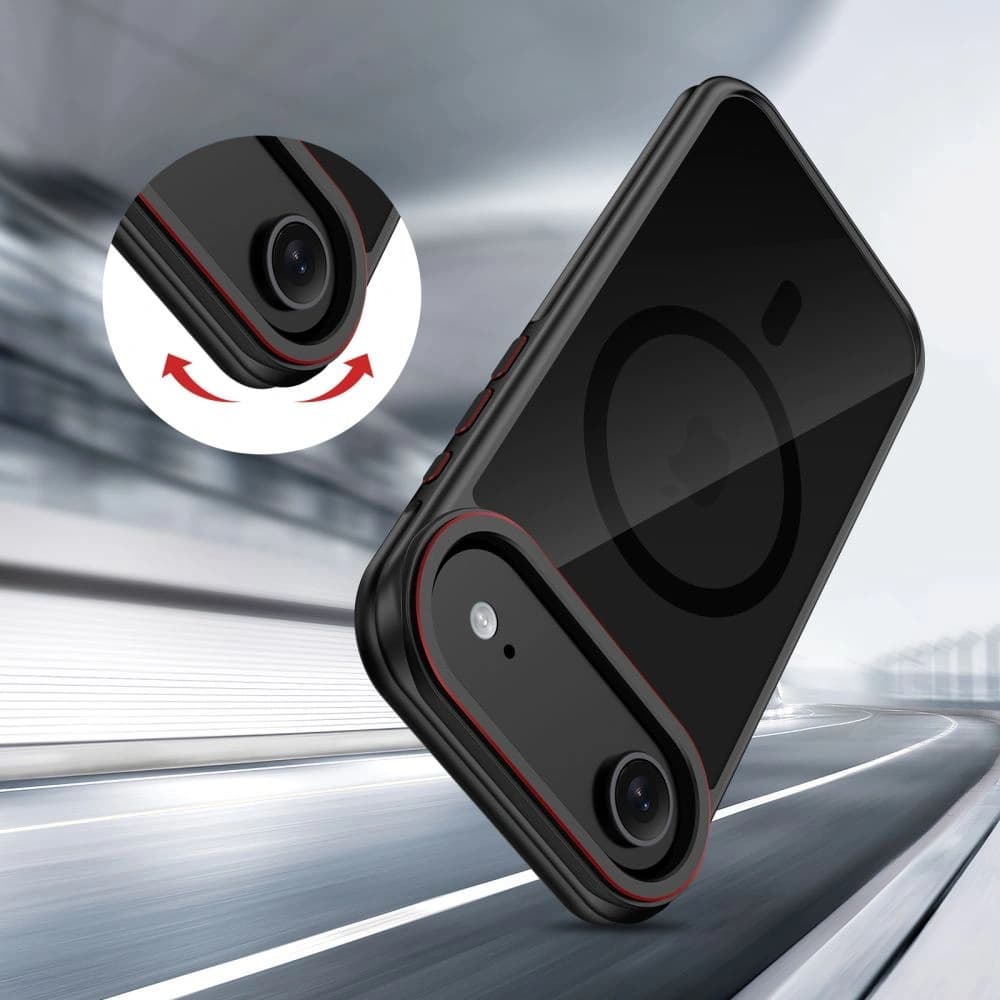 Tech-Protect MagHybrid MagSafe Apple iPhone Air Schwarz/Rot - 6