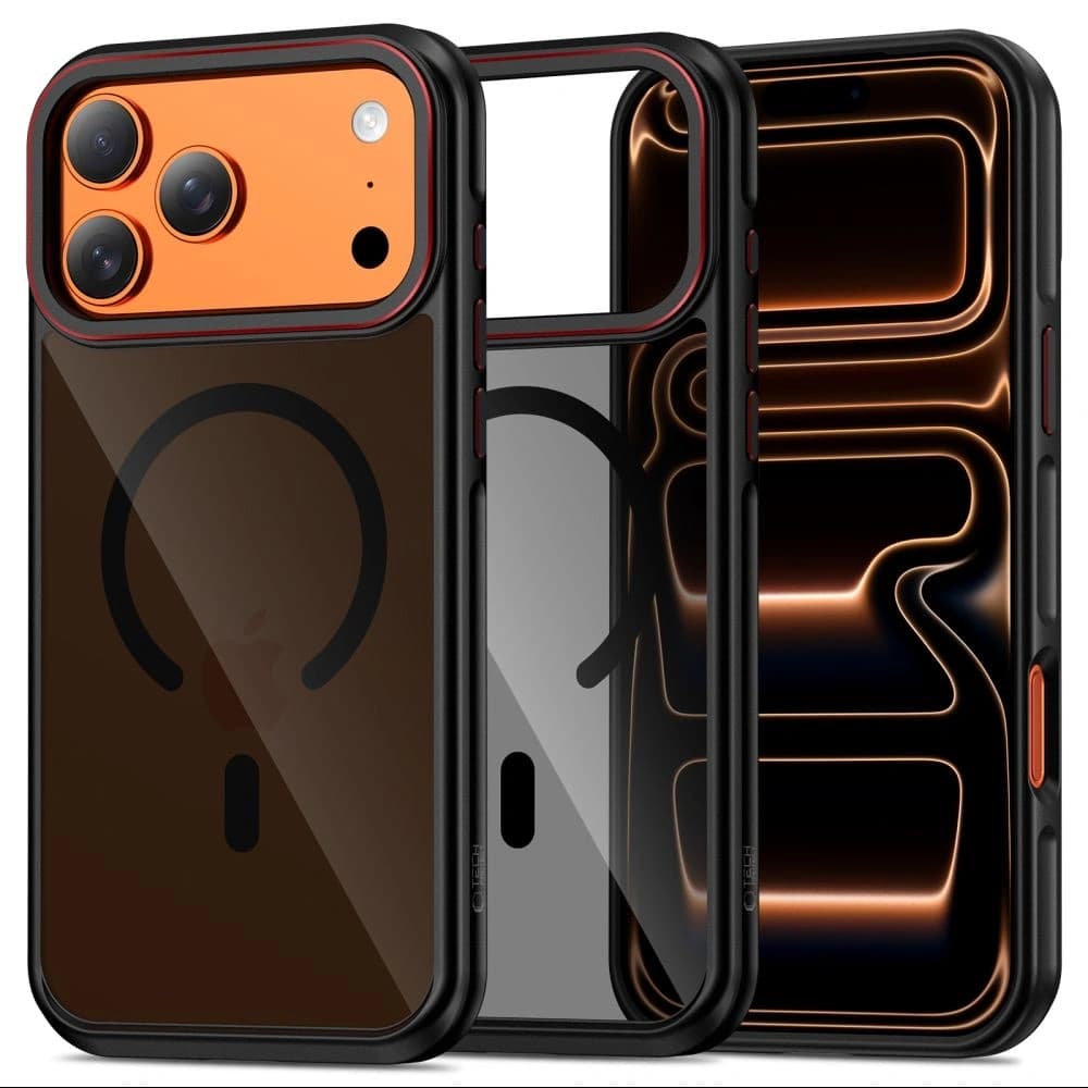 Tech-Protect MagHybrid MagSafe Apple iPhone 17 Pro Max Negru/roșu - 1