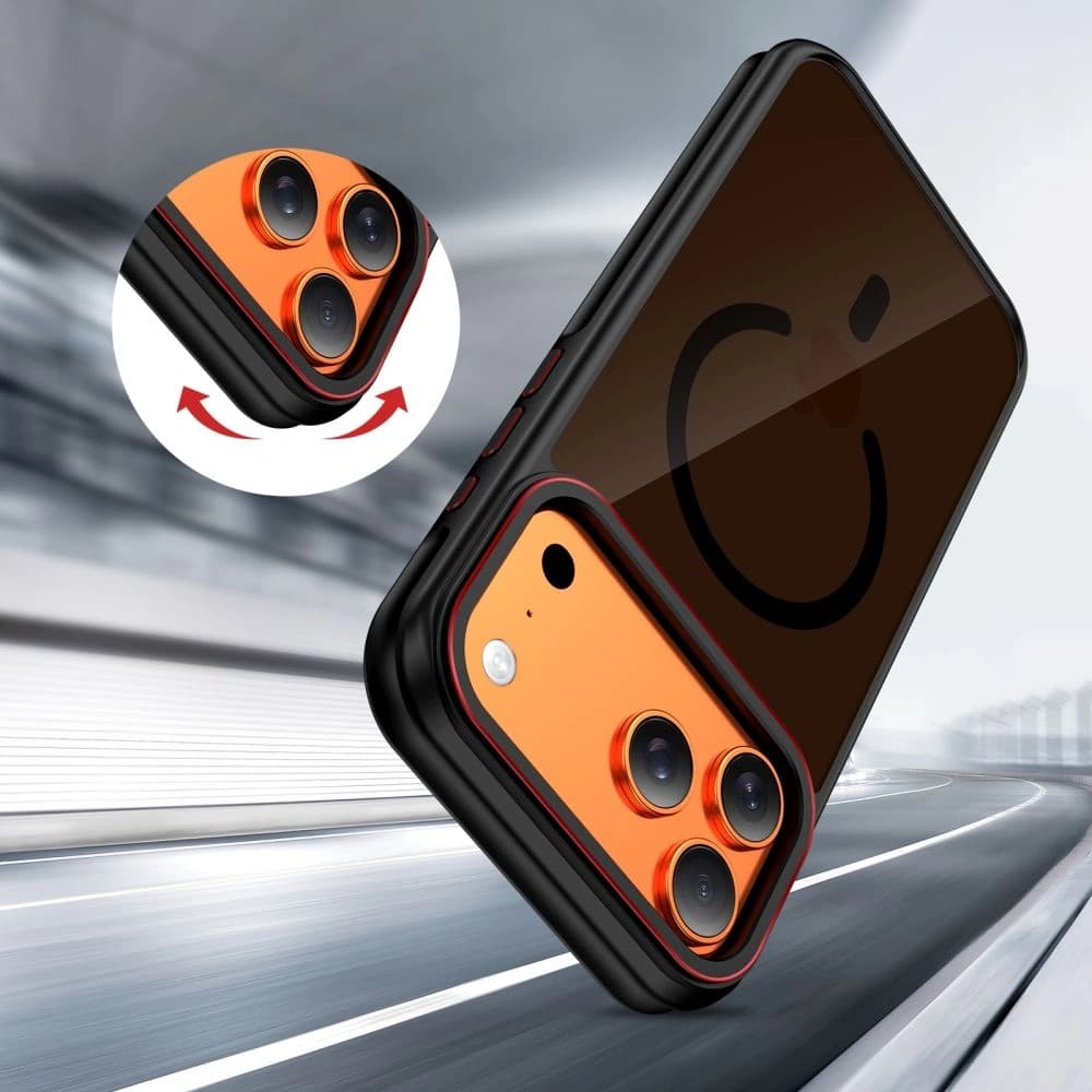 Tech-Protect MagHybrid MagSafe Apple iPhone 17 Pro Max Negru/roșu - 6