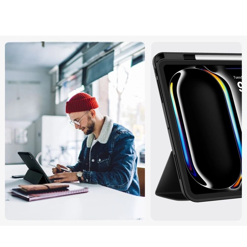 Tech-Protect Smartcase Pen Apple iPad Pro 13” 2024/2025 Negru - 9