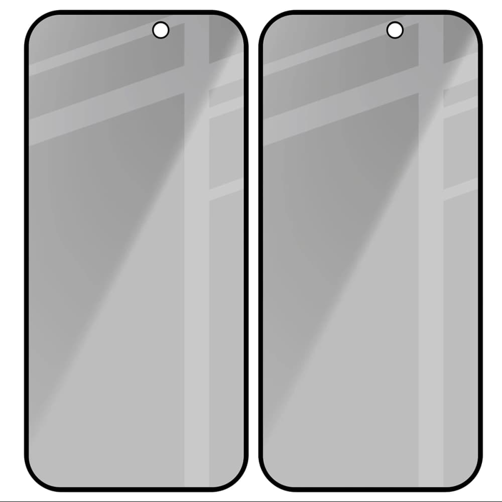 Bizon Glass Edge Shadow Duo Apple iPhone 17 / 17 Pro / 16 Pro getönt mit einem schwarzen Rahmen [2 PACK] - 4