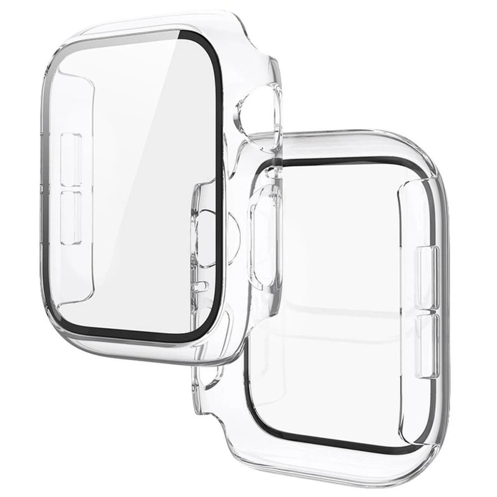Bizon Case+Üveg Óra Apple Watch SE 3 / SE 2 / SE / 6 / 5 / 4 44mm átlátszó - 1